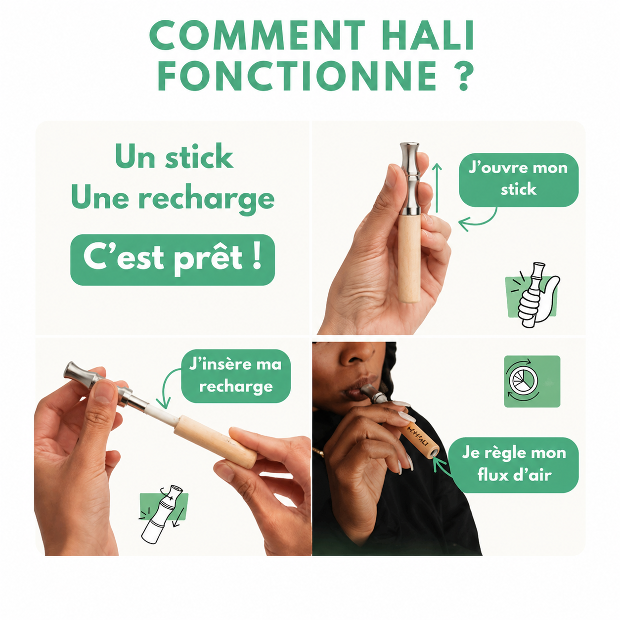 Hali™ - Inhalateur Naturel Anti-Tabac